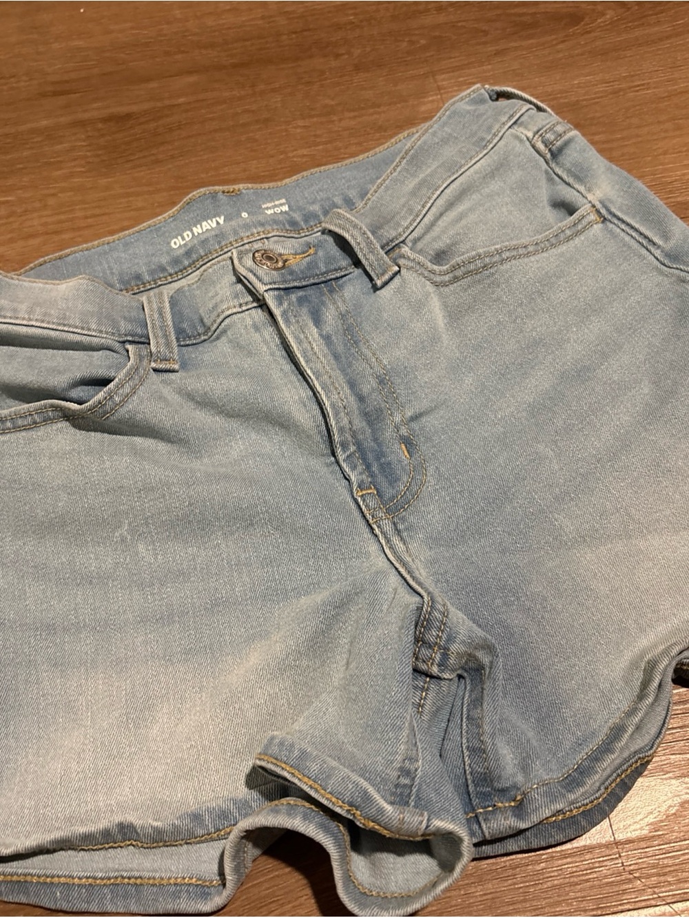 Old Navy Light Blue High-Rise Denim Shorts